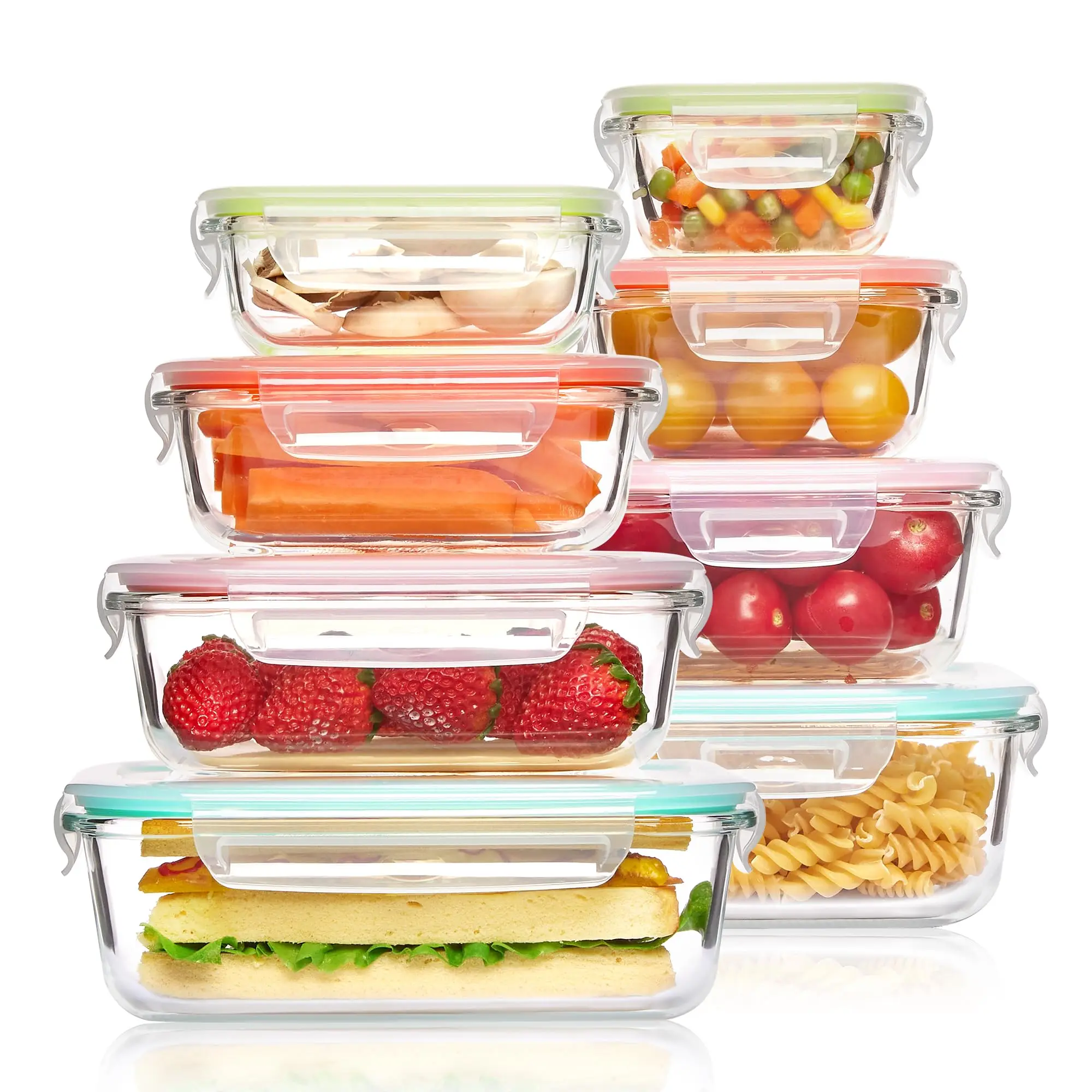 Lancheira de vidro, recipiente - Food Storage Glass Containers avaliação e preço
