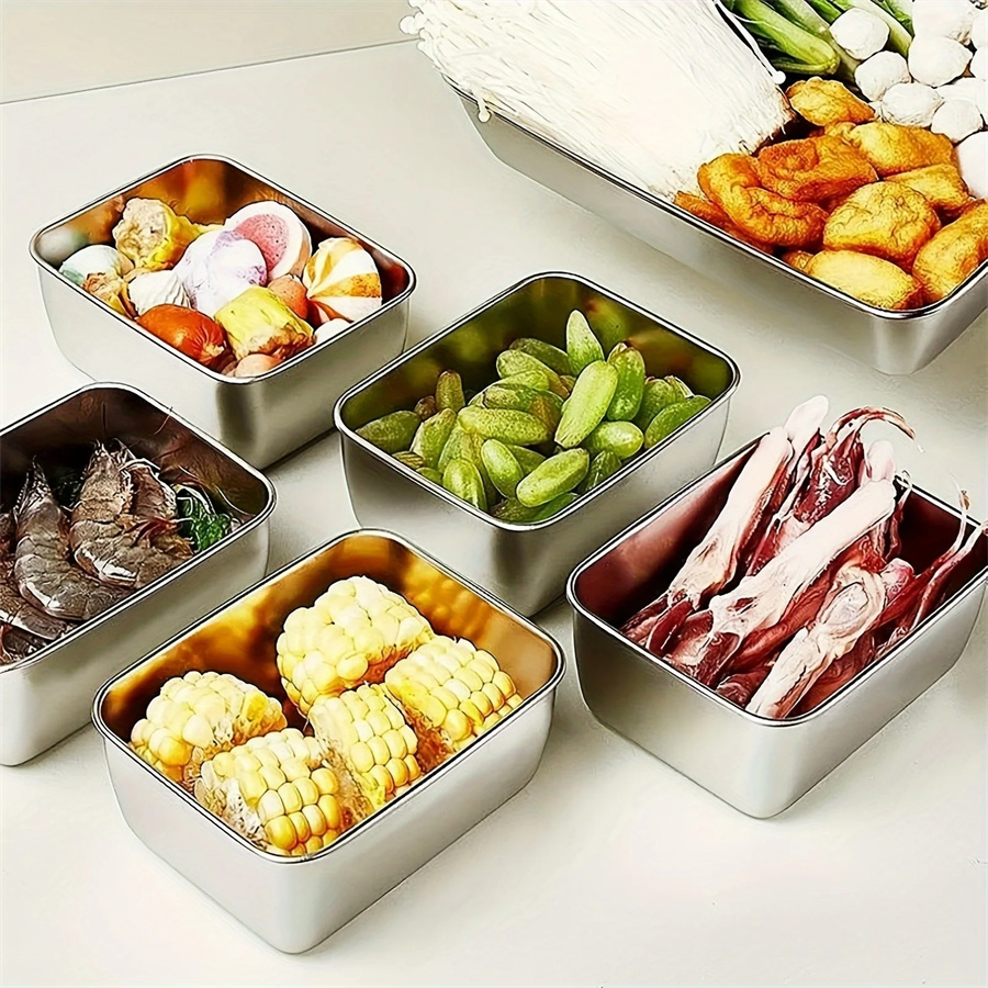 1/3/5 pces caixa de armazename - Food Storage In Stainless Steel avaliação e preço