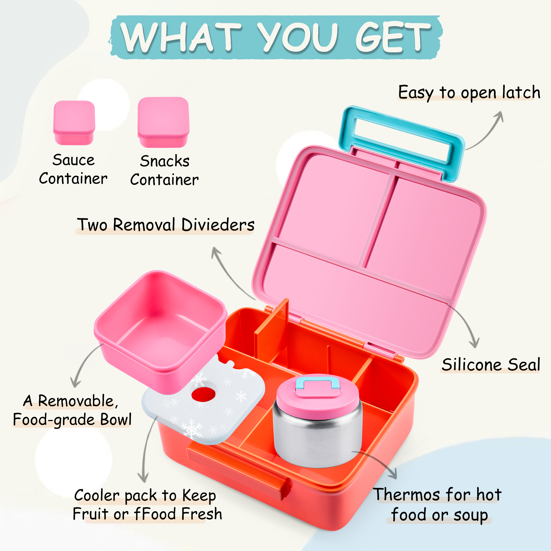 Lancheira bento para crianças  - Food Storage For Baby avaliação e preço