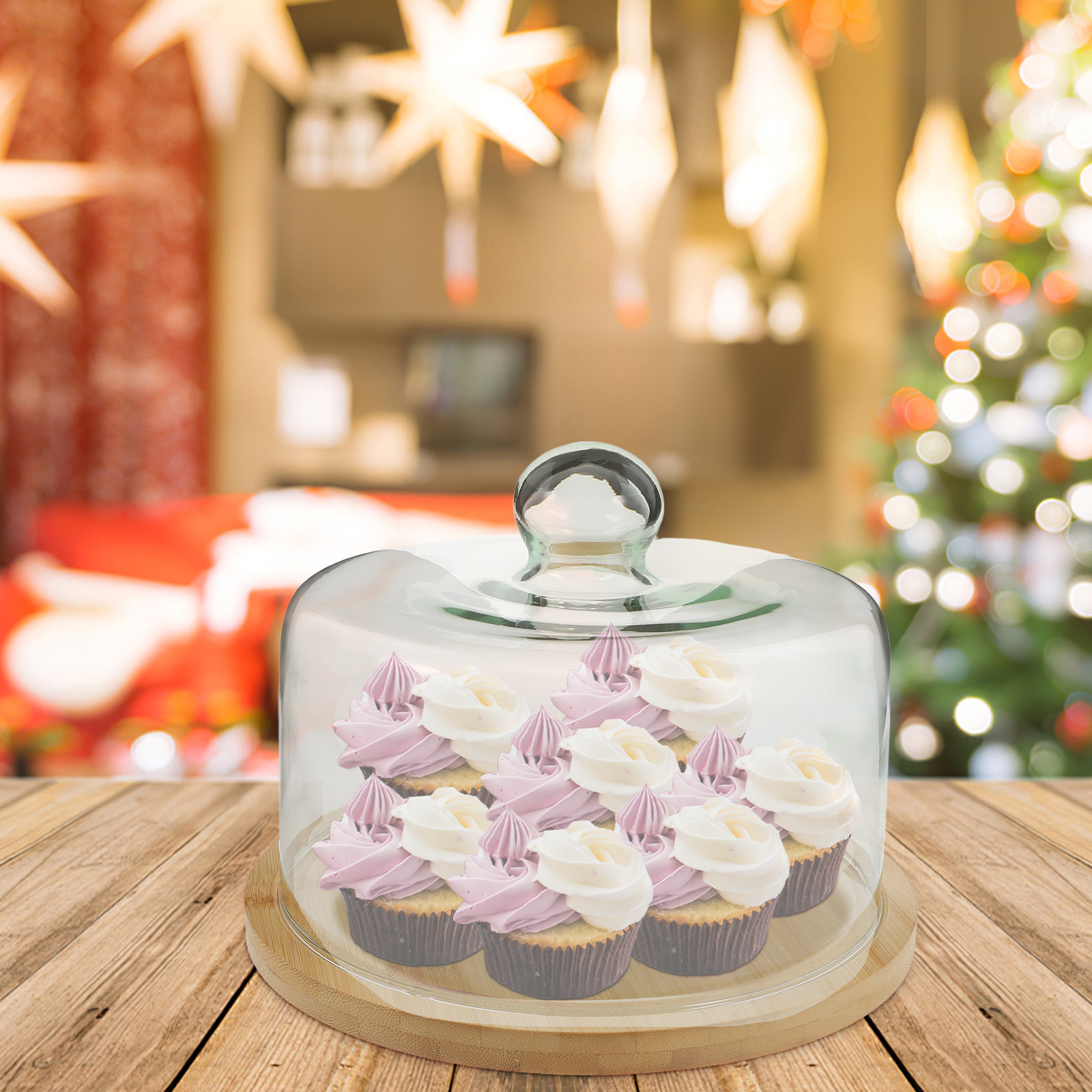 1 Conjunto de Cúpula de Vidro  - Storage Food Tray avaliação e preço